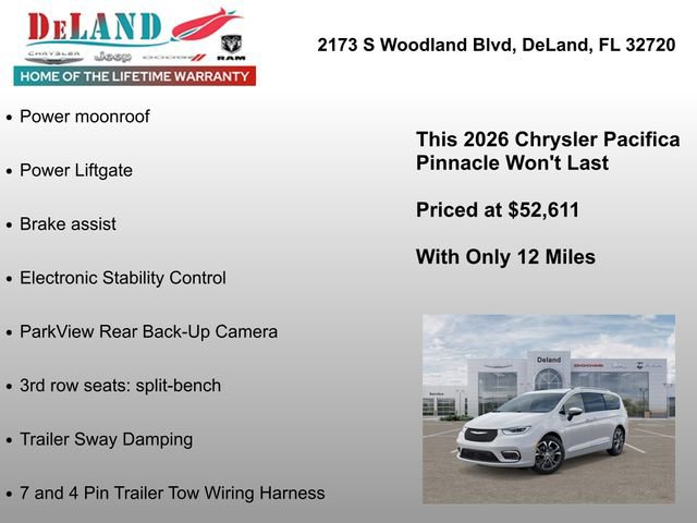 New 2026 Chrysler Pacifica Pinnacle w/ Trailer Tow Group AWD/4WD image 13