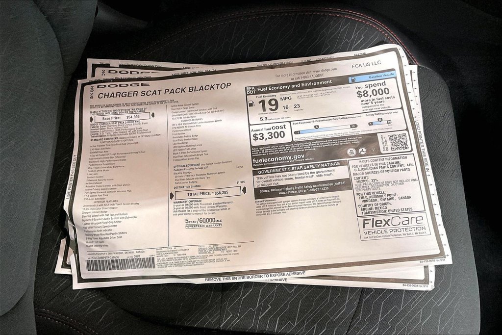 New 2026 Dodge Charger Scat Pack w/ Blacktop Package AWD/4WD image 34