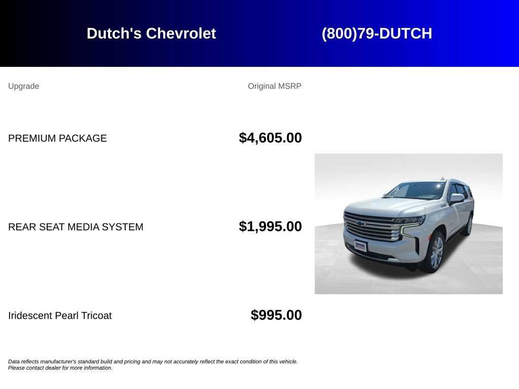 Used 2021 Chevrolet Tahoe High Country w/ Premium Package AWD/4WD image 5