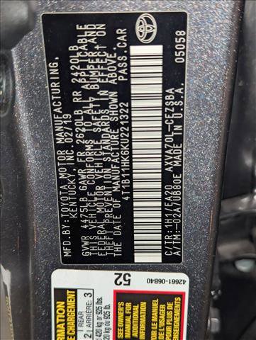 Used 2019 Toyota Camry SE FWD image 21