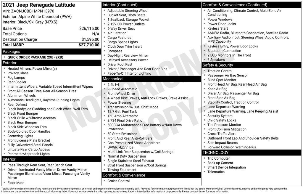 Used 2021 Jeep Renegade Latitude image 4