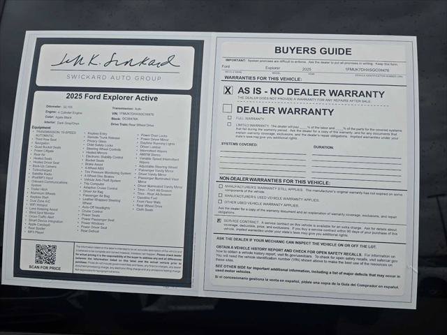 Used 2025 Ford Explorer Active RWD image 16