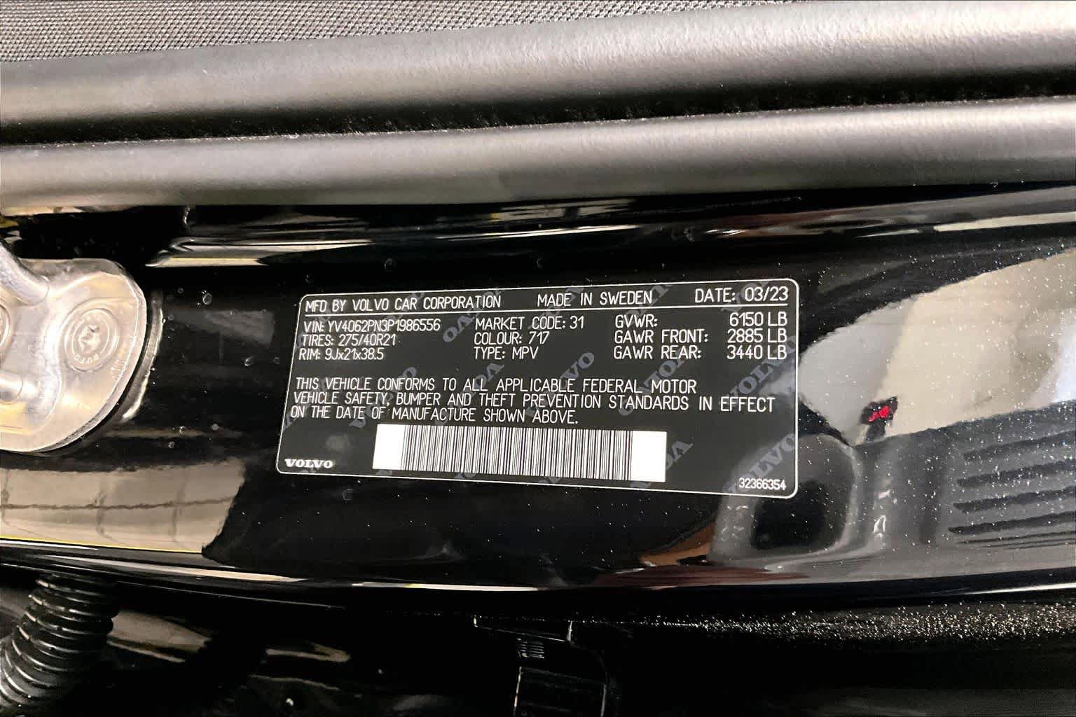 Certified 2023 Volvo XC90 B6 Plus w/ Protection Package Premier AWD/4WD image 32