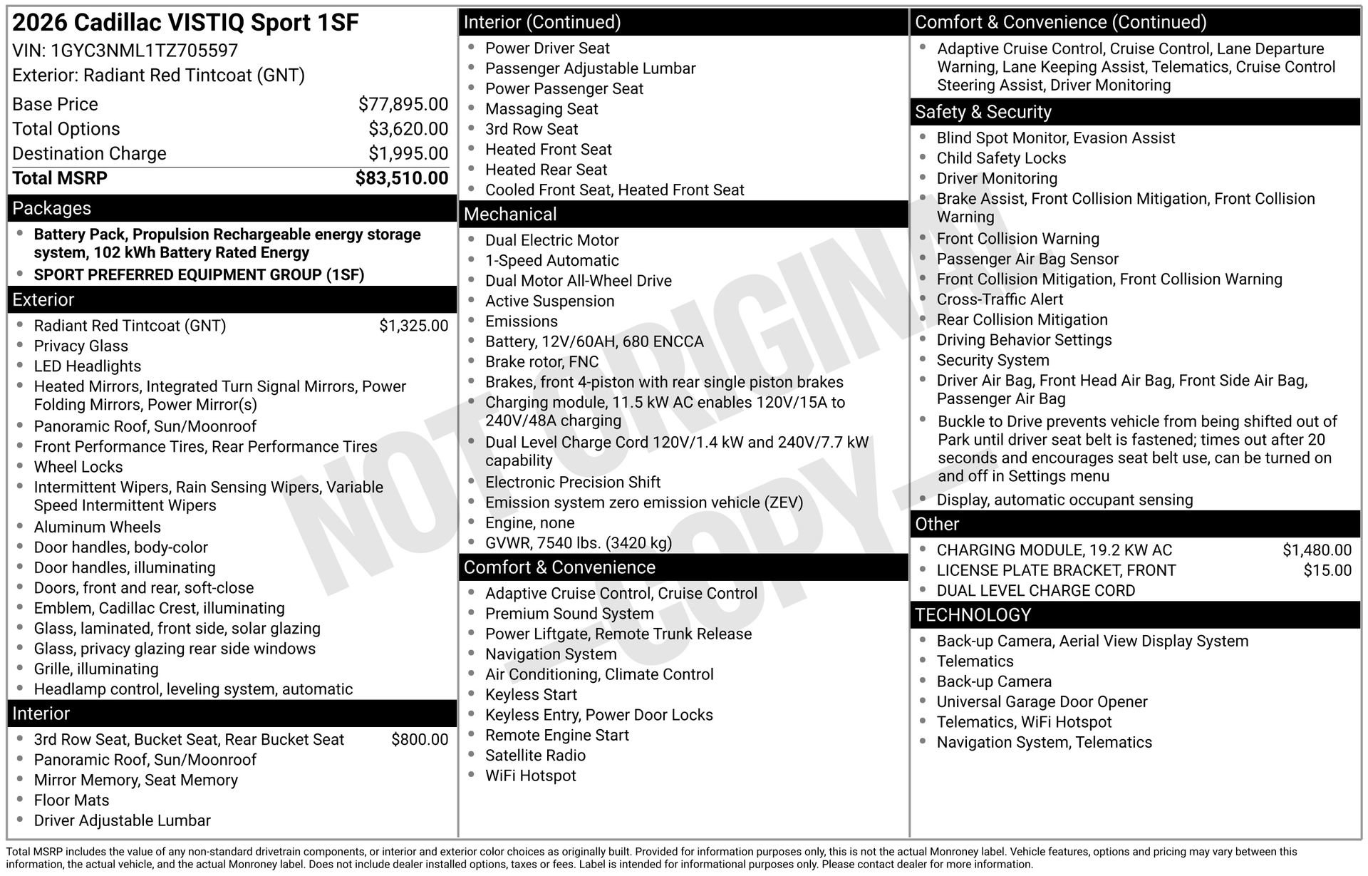 New 2026 Cadillac Vistiq Sport image 44