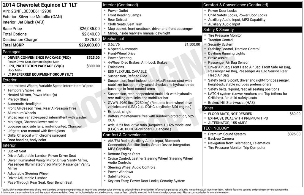 Used 2014 Chevrolet Equinox LT w/ Driver Convenience Package image 43