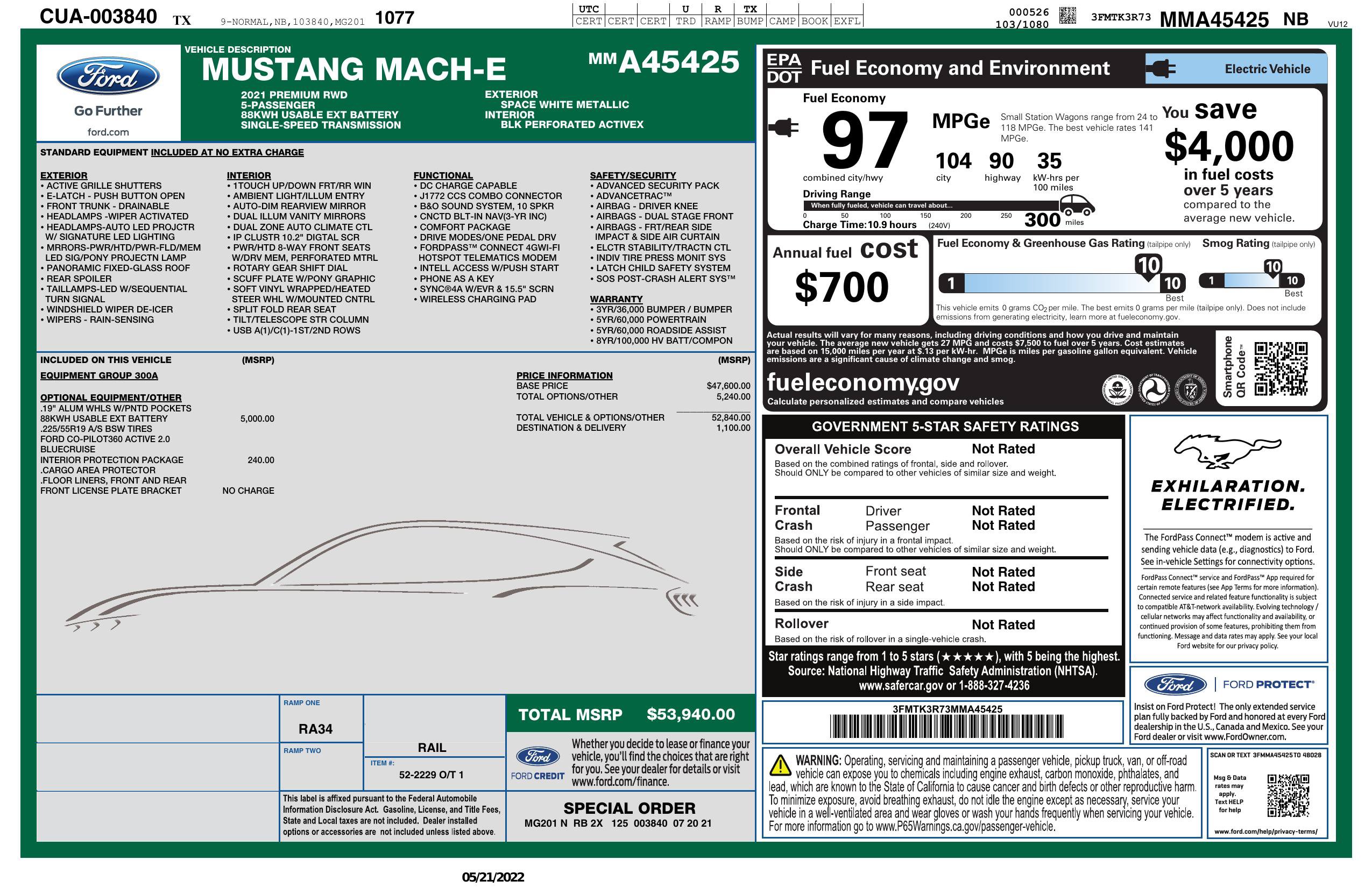Used 2021 Ford Mustang Mach-E Premium RWD image 3