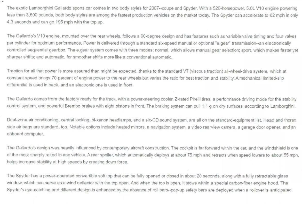 Used 2007 Lamborghini Gallardo Spyder AWD 2dr Convertible image 5