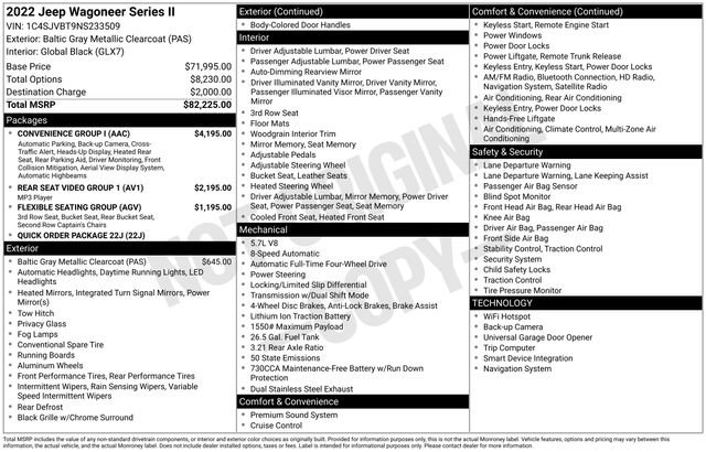 Used 2022 Jeep Wagoneer Series II w/ Convenience Group I image 3