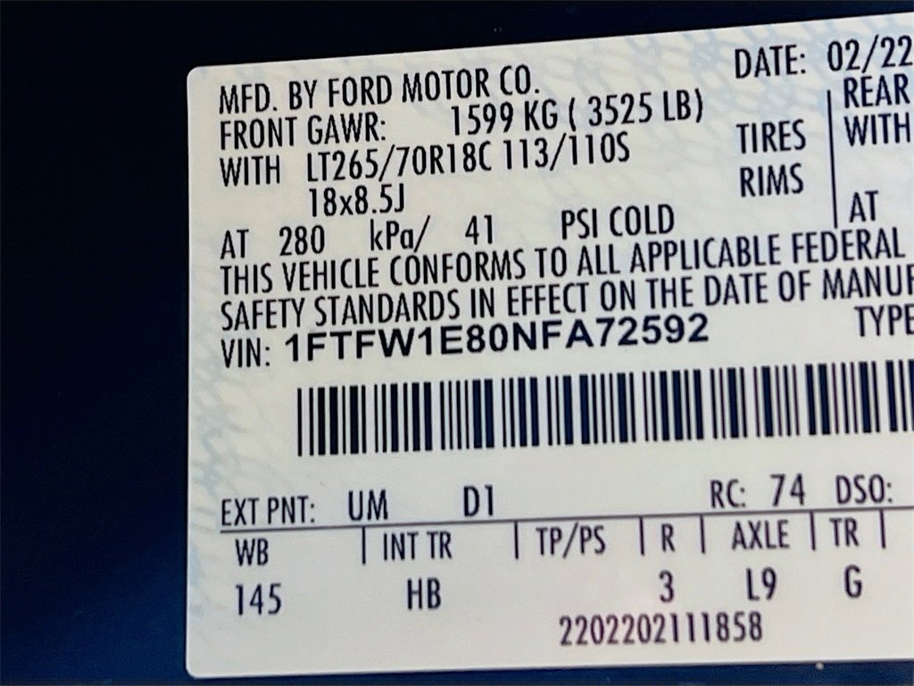 Used 2022 Ford F150 Lariat w/ Equipment Group 501A Mid image 28