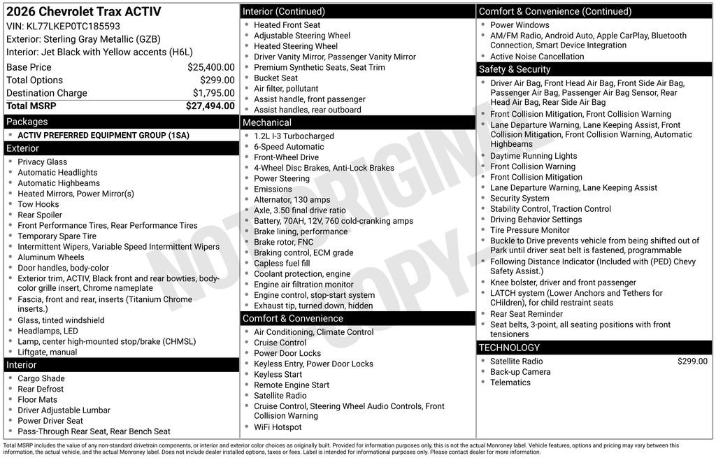 New 2026 Chevrolet Trax ACTIV FWD image 23
