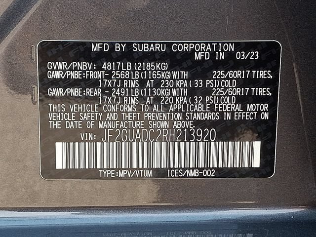 Certified 2024 Subaru Crosstrek 2.0i Premium AWD/4WD image 26
