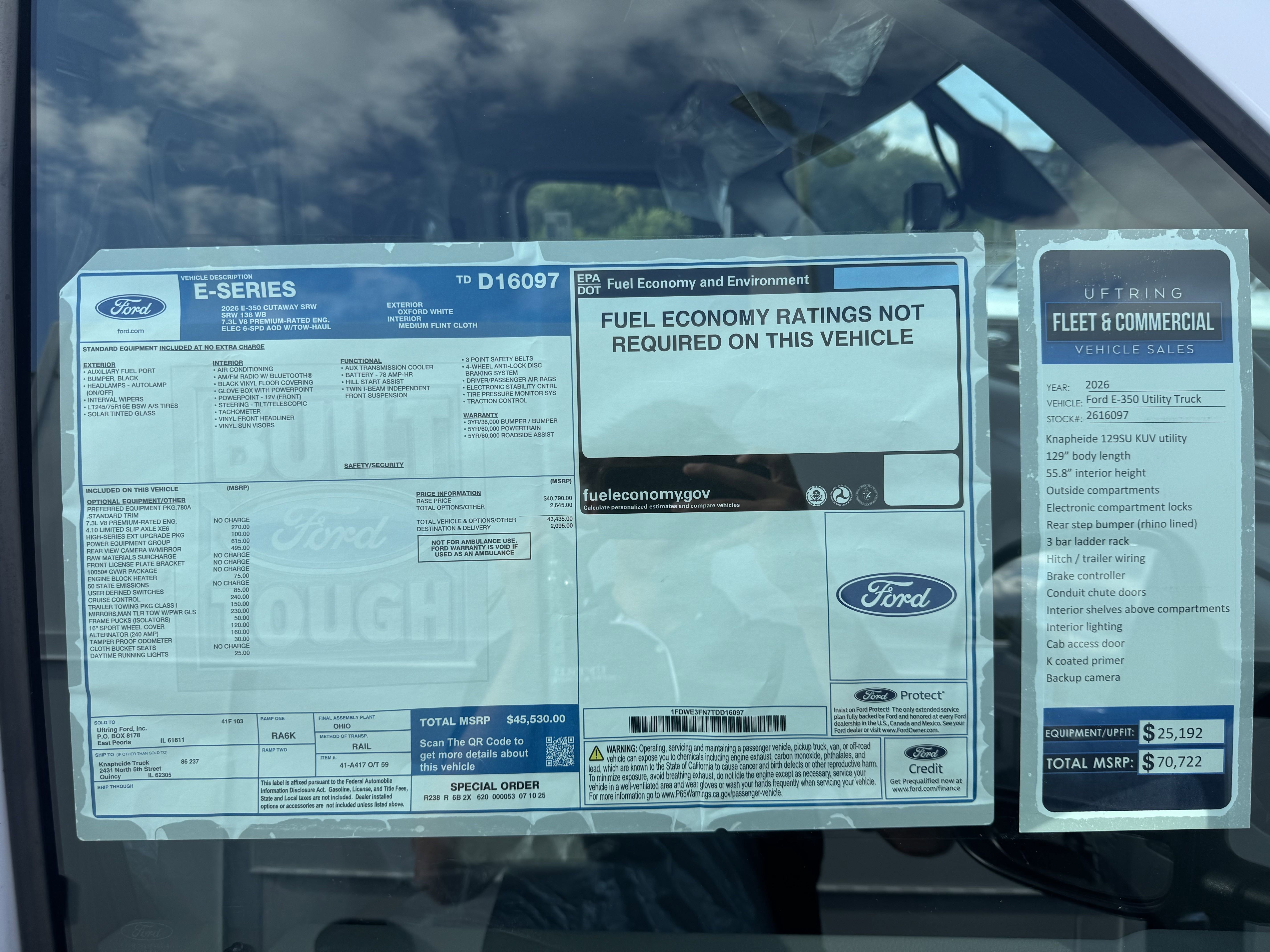 New 2026 Ford E-350 and Econoline 350 Super Duty w/ Power Equipment Group image 16