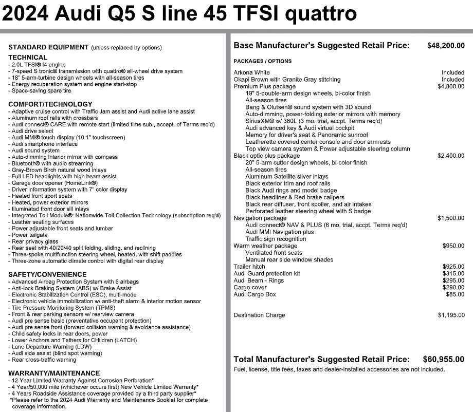 Used 2024 Audi Q5 2.0T Premium Plus w/ Premium Plus Package AWD/4WD image 3