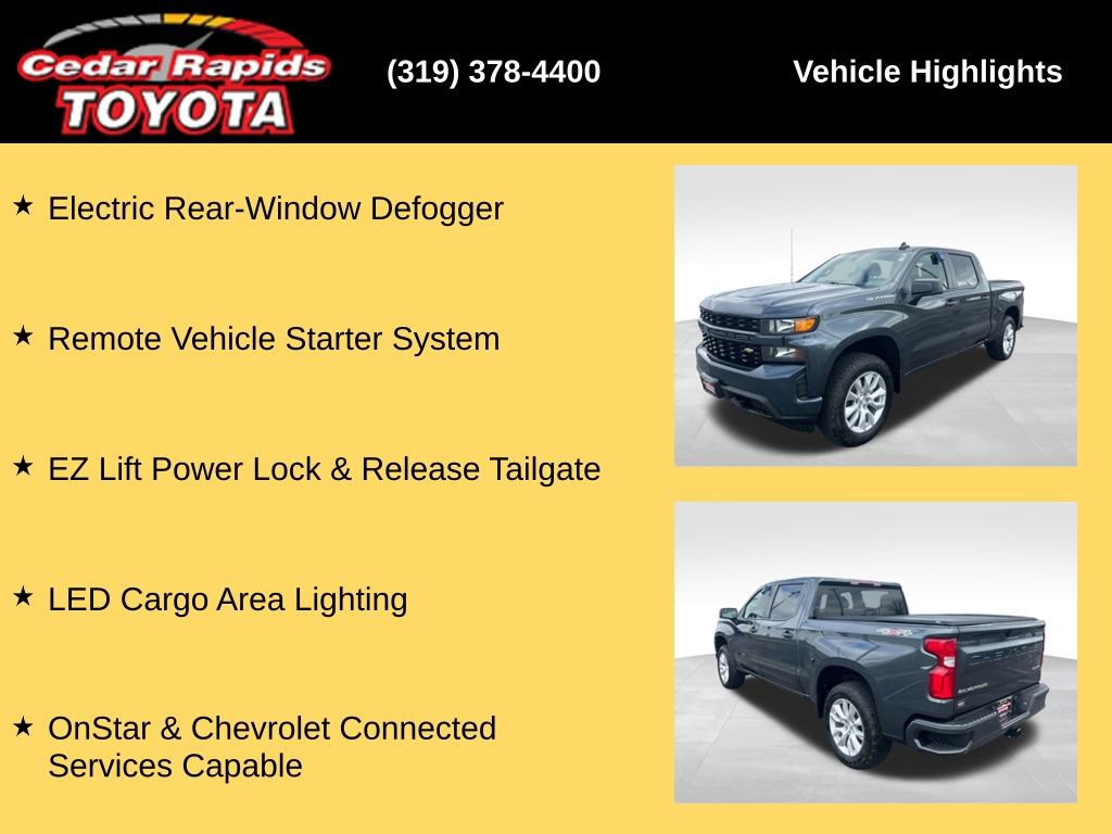 Used 2022 Chevrolet Silverado 1500 Custom w/ Safety Confidence Package AWD/4WD image 32