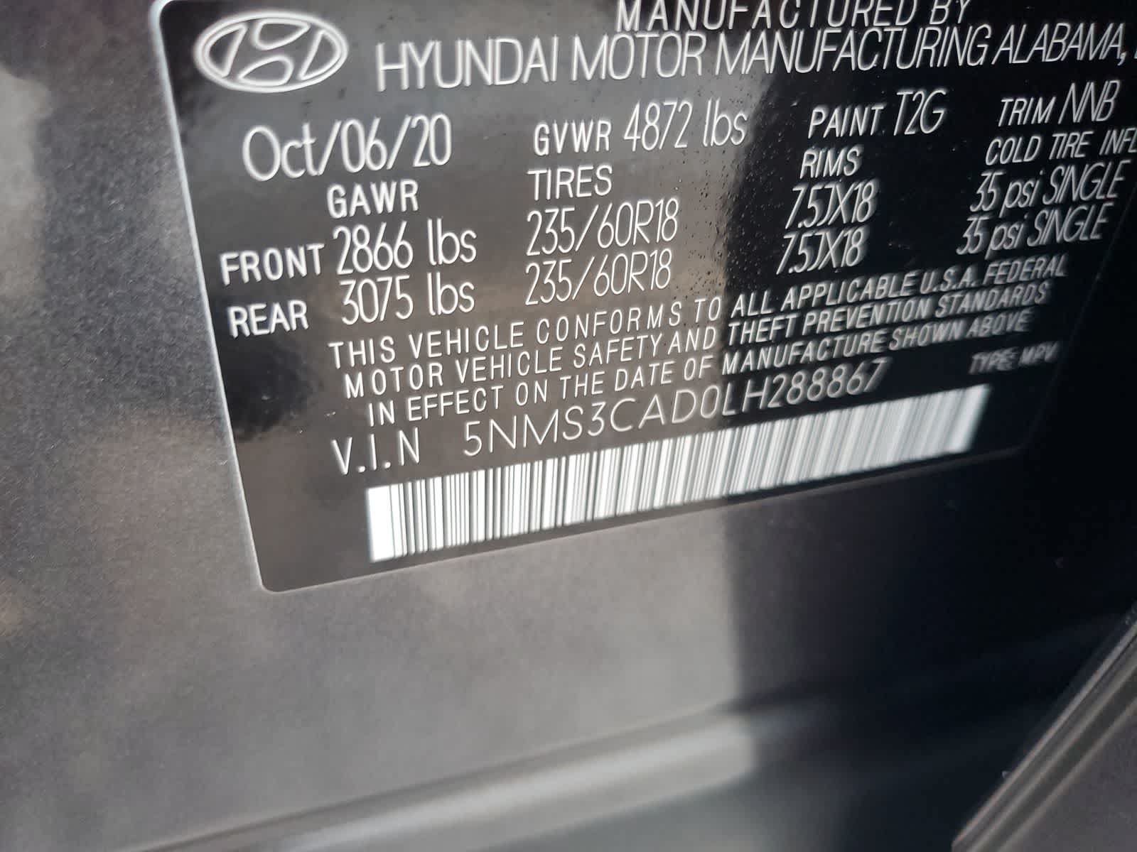 Used 2020 Hyundai Santa Fe SEL w/ Convenience + Premium Package AWD/4WD image 27