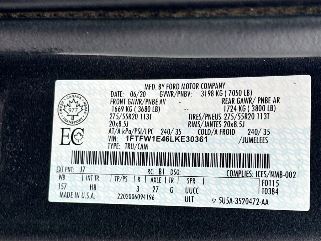 Used 2020 Ford F150 Lariat w/ Equipment Group 502A Luxury image 34