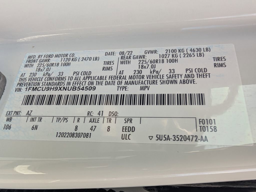 Used 2022 Ford Escape SEL image 25