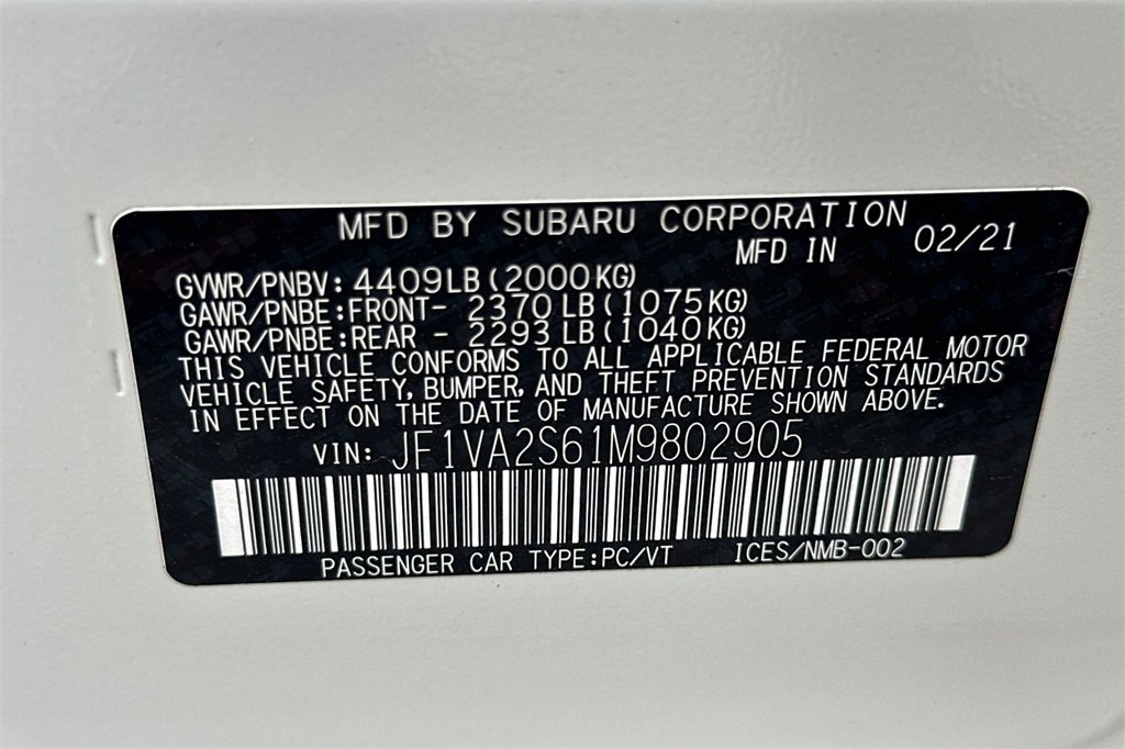 Used 2021 Subaru WRX STI w/ Popular Package #3 (IZT) image 32