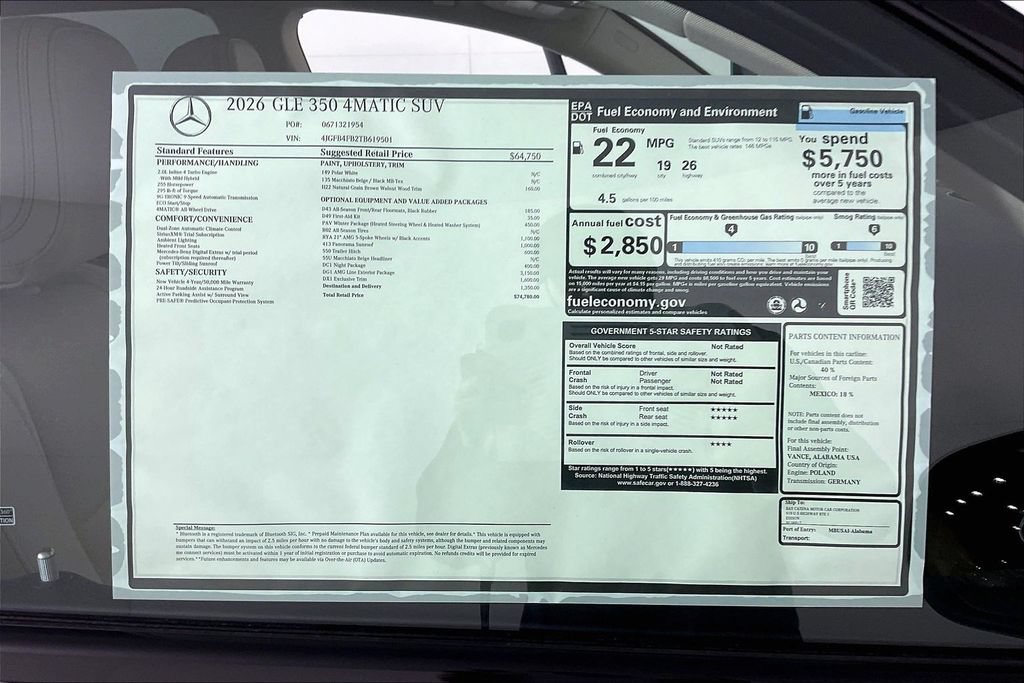 New 2026 Mercedes-Benz GLE 350 4MATIC image 13