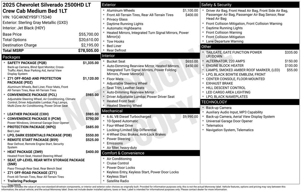 Used 2025 Chevrolet Silverado 2500 LT w/ Safety Package AWD/4WD image 6