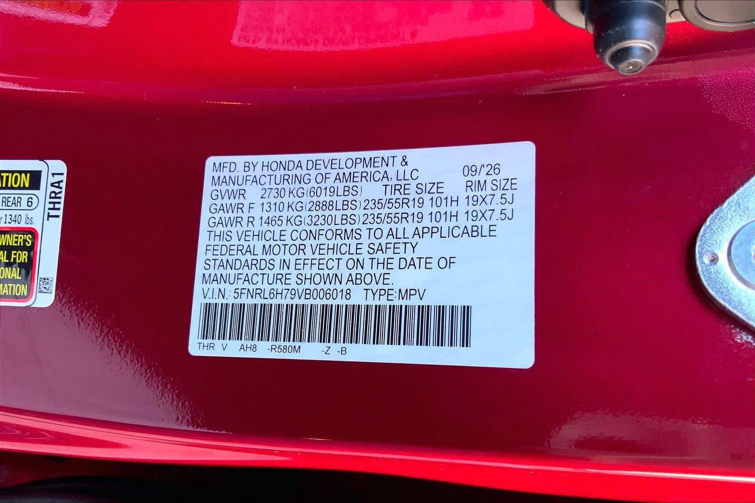 New 2027 Honda Odyssey Sport-L image 18