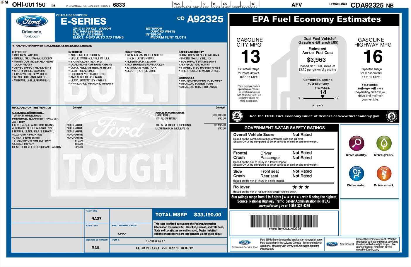 Used 2012 Ford E-150 and Econoline 150 Wagon