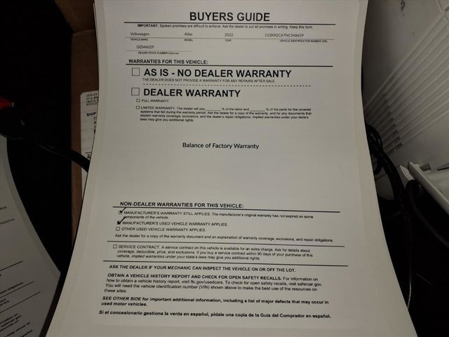 Used 2022 Volkswagen Atlas SE image 36