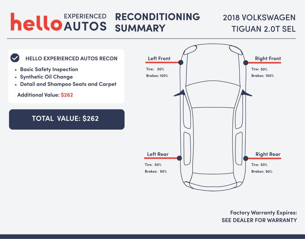 Used 2018 Volkswagen Tiguan SEL FWD image 3