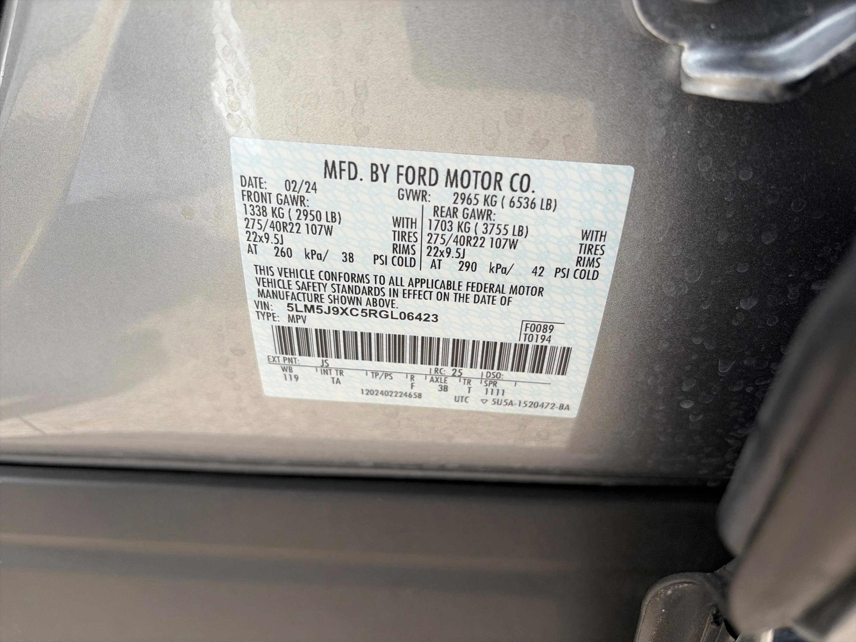 Used 2024 Lincoln Aviator Black Label w/ Dynamic Handling Package image 15