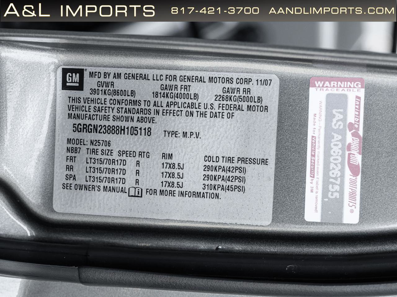 Used 2008 HUMMER H2 image 65