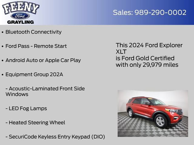 Used 2024 Ford Explorer XLT w/ Equipment Group 202A AWD/4WD image 9