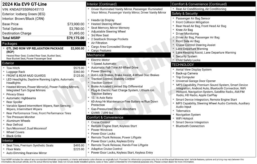 Certified 2024 Kia EV9 GT-Line AWD/4WD image 13