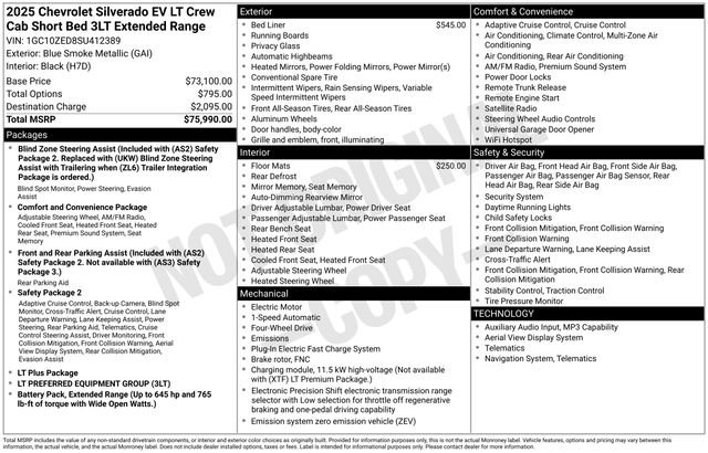 New 2025 Chevrolet Silverado EV LT image 4