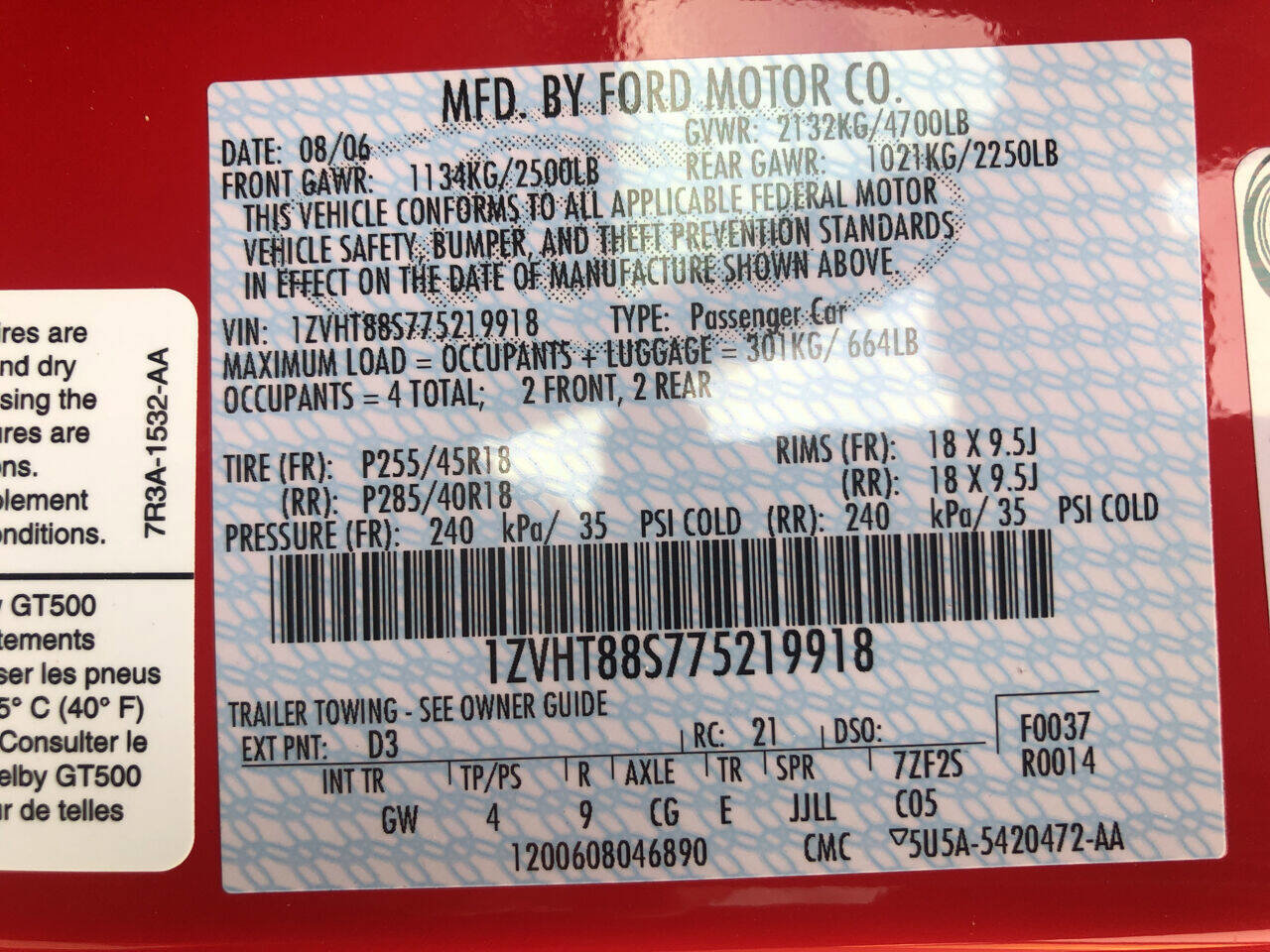 Used 2007 Ford Mustang Shelby GT500 RWD image 40