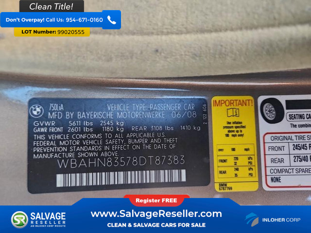 Used 2008 BMW 750Li image 16