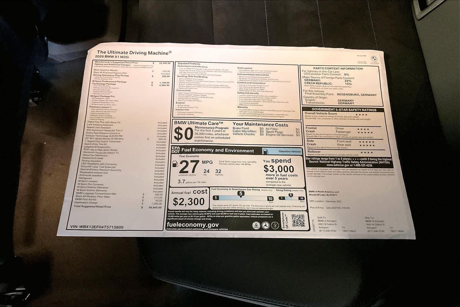 New 2026 BMW X1 M35i w/ Technology Package AWD/4WD image 19