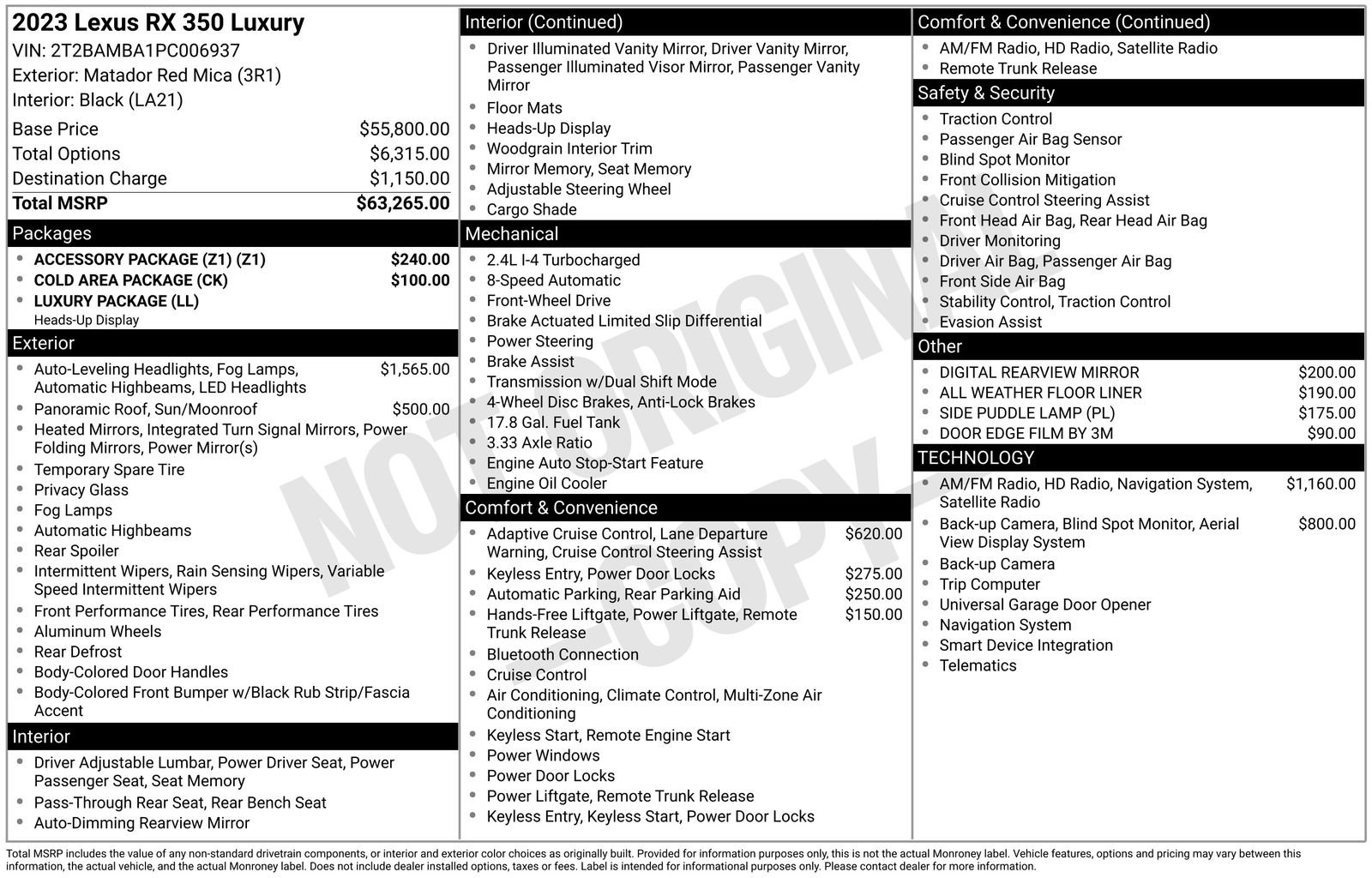 Used 2023 Lexus RX 350 FWD w/ Accessory Package (Z1) image 34