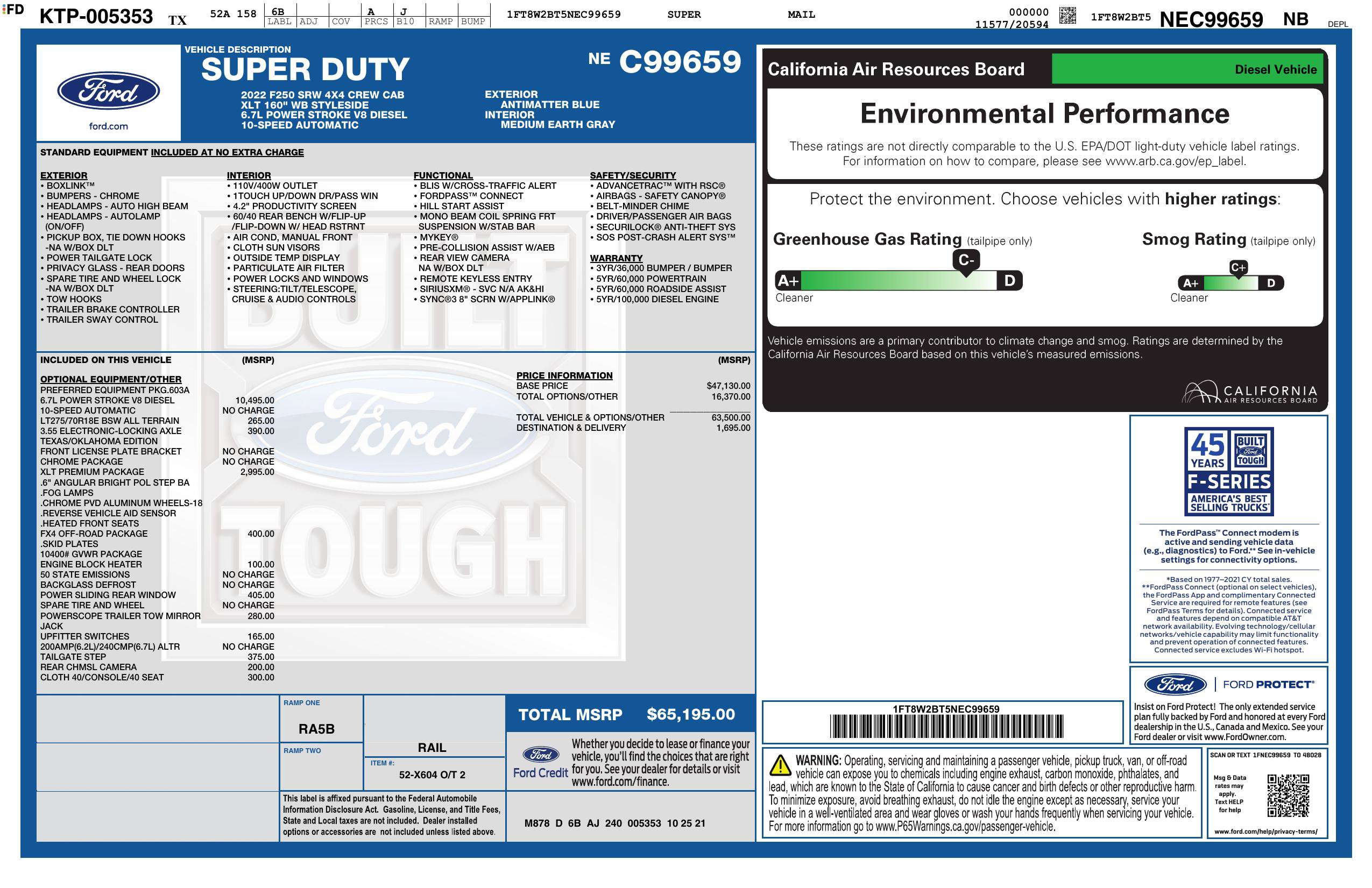 Used 2022 Ford F250 XLT w/ XLT Premium Package AWD/4WD image 3
