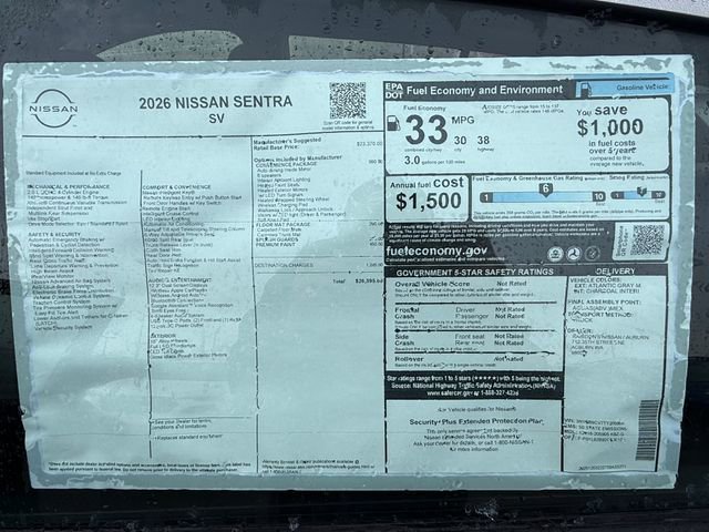 New 2026 Nissan Sentra SV w/ SV Convenience Package image 29