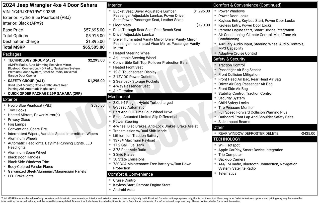 Used 2024 Jeep Wrangler Unlimited Sahara w/ Technology Group image 45