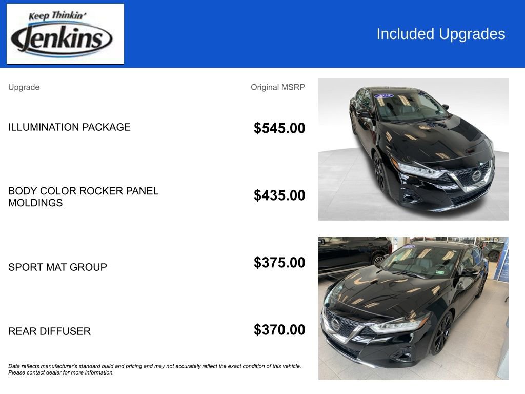 Used 2020 Nissan Maxima SR w/ Illumination Package FWD image 4