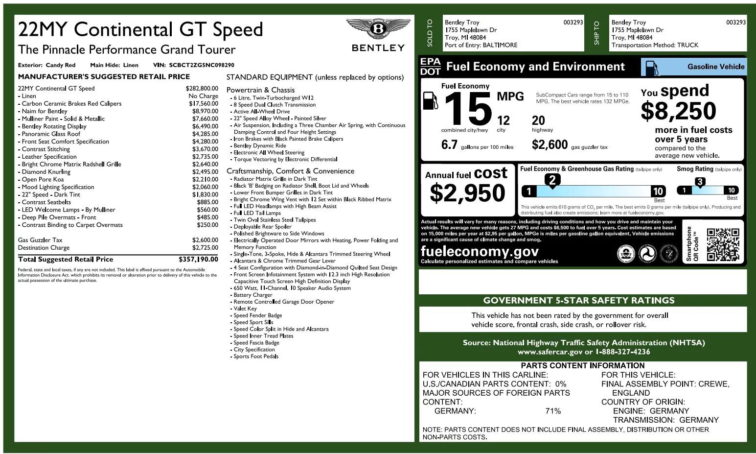 Used 2022 Bentley Continental GT Speed AWD/4WD image 7