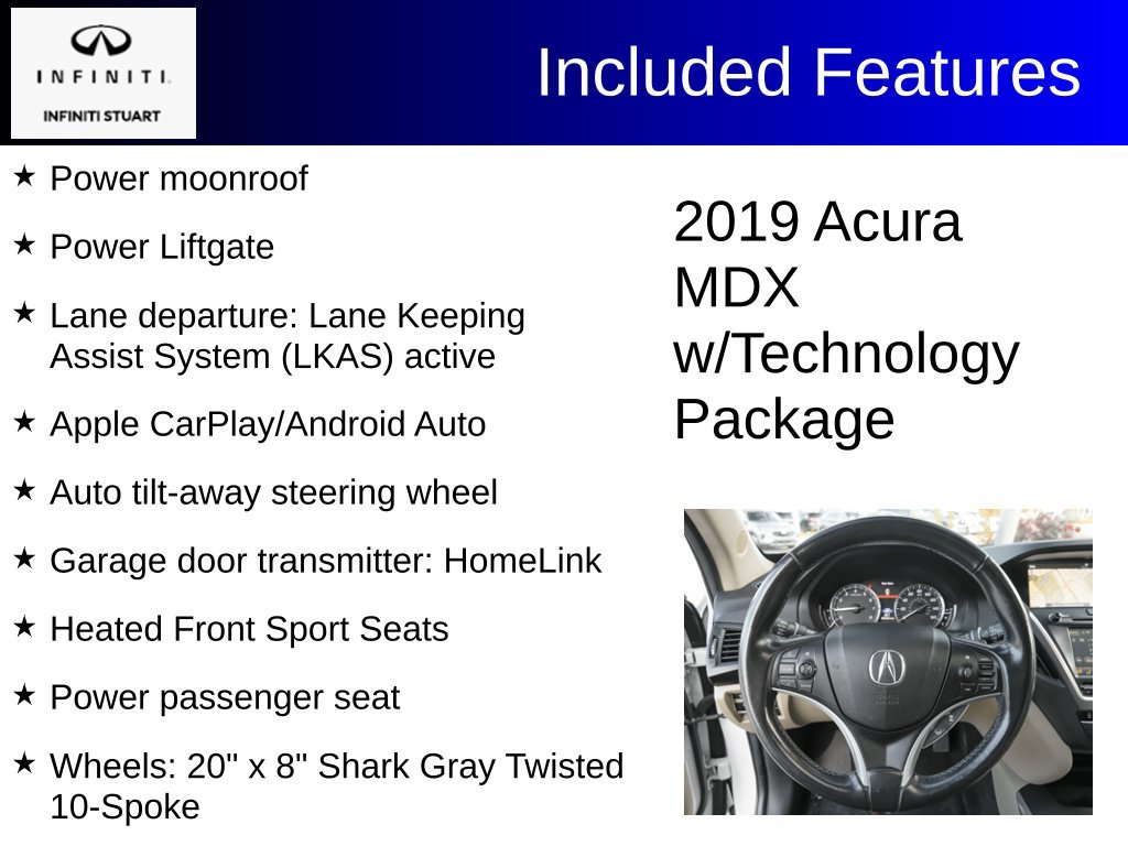 Used 2019 Acura MDX w/ Technology Package AWD/4WD image 8