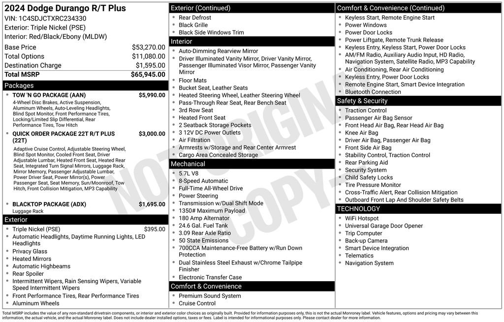 Used 2024 Dodge Durango R/T w/ Tow 'N Go Package AWD/4WD image 16