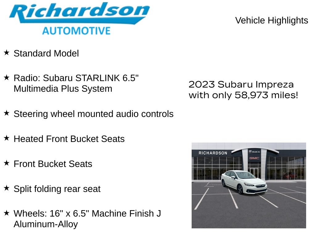 Used 2023 Subaru Impreza 2.0i Premium AWD/4WD image 10