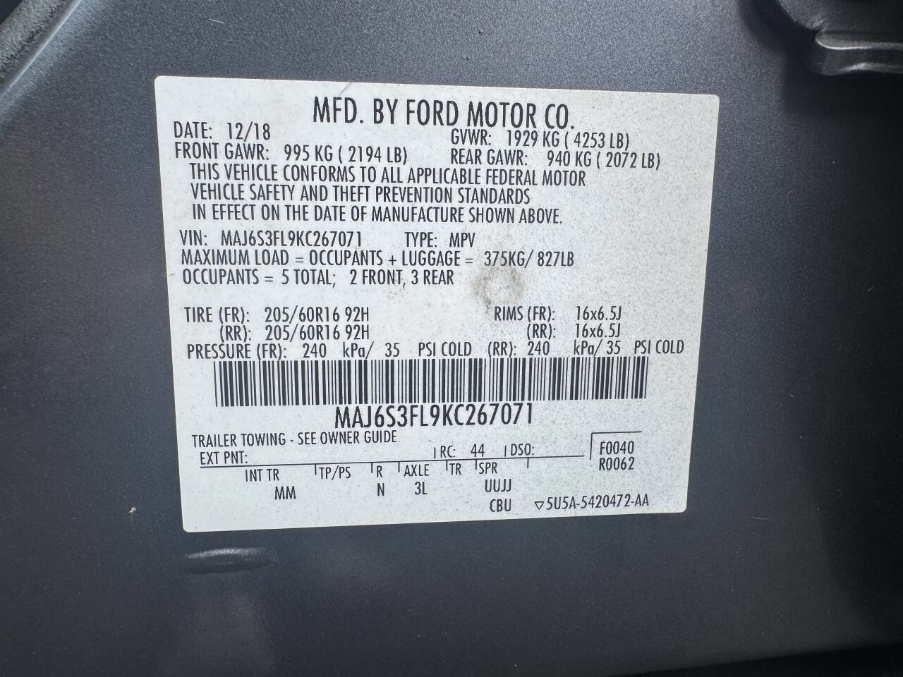 Used 2019 Ford EcoSport S AWD/4WD image 18