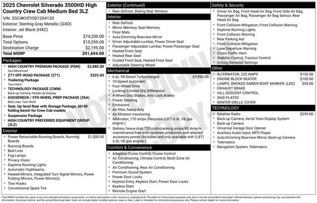 Used 2025 Chevrolet Silverado 3500 High Country w/ High Country Premium Package image 43