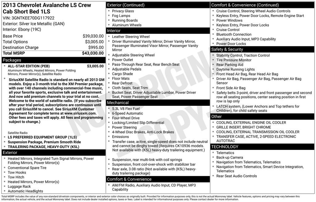 Used 2013 Chevrolet Avalanche LS w/ All-Star Edition AWD/4WD image 16