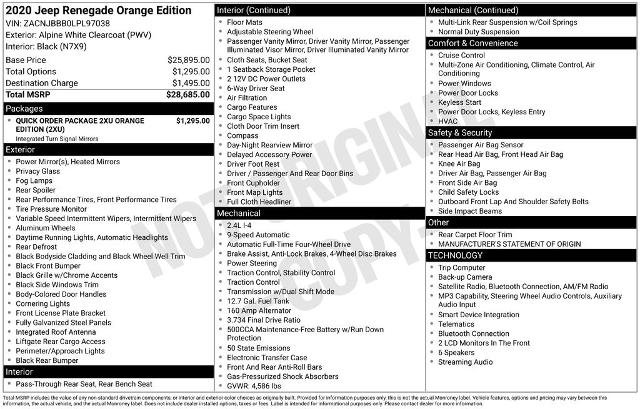 Used 2020 Jeep Renegade Latitude AWD/4WD image 13