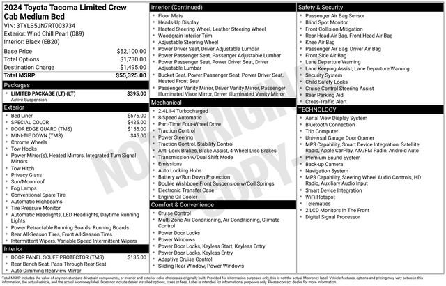 Used 2024 Toyota Tacoma Limited w/ Limited Package (LT) AWD/4WD image 37